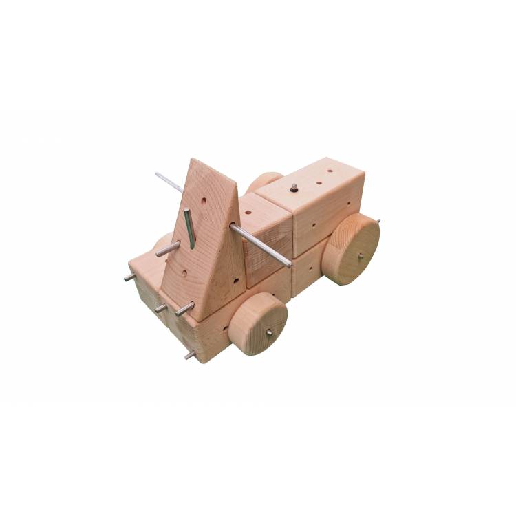 Dřevěná Poly mini stavebnice v boxu